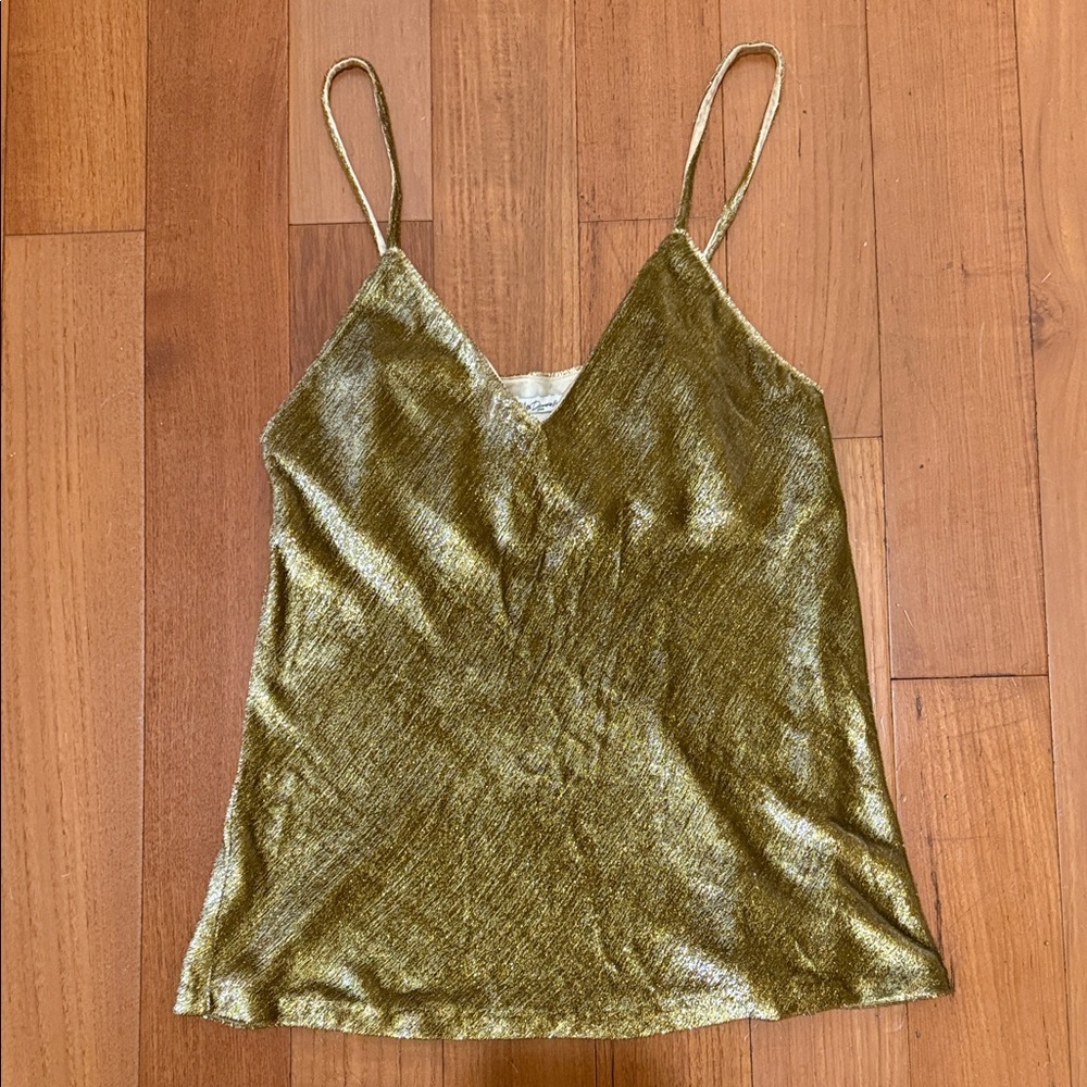 mes demoiselles Gold Metallic Women's Camisole Top